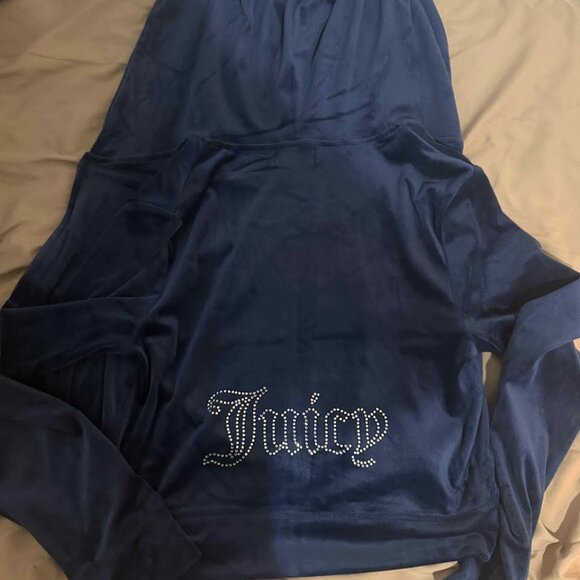 Juicy Cropped Sweater Long Sleeve Blue - Picture 2 of 4